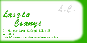 laszlo csanyi business card