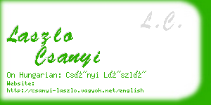 laszlo csanyi business card